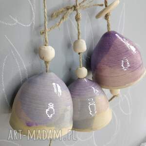 handmade prezenty świąteczne zestaw trzech dzwoneczków ceramicznych 3