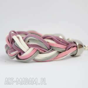 handmade bracelet by sis: elegancka bransoletka z kolorowych rzemieni