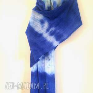 handmade szaliki szal wełniany "niebieskie otulenie"
