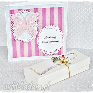 handmade scrapbooking kartki prezent dla nauczyciela - motyle