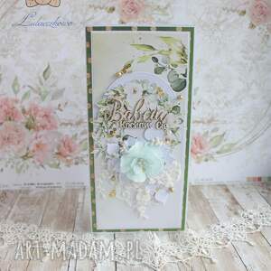 scrapbooking kartki kartka na dzień babci, prezent dla babci złote sny