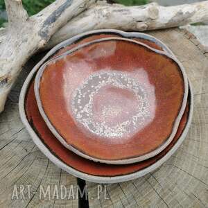 handmade ceramika komplet ceramicznych miseczek. (c371)