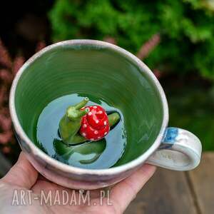 azulhorse filiżanka do herbaty z figurką ślimaka kawy zielony beż 300