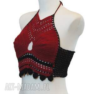 Top / bralet na szydełku na lato ze 100 procent bawelny rozmiar L