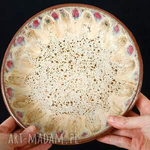 ręcznie wykonane ceramika misa na ciastka, solidna i piękna, 21 cm