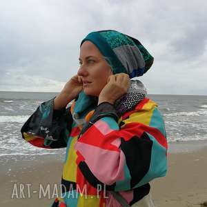 ręcznie robione czapki czapka turbanowa etno boho patchwork handmade