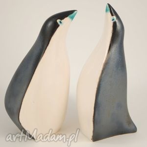 pingu ceramika zwierzęta figurki, ptaki dekoracja