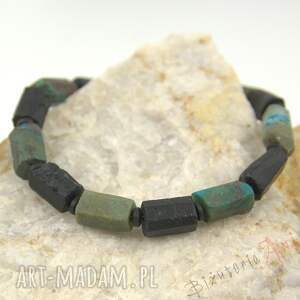z i turkusem, bransoletka - turmalinem