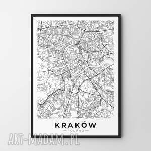 plakat mapa krakowa - format 30x40 cm