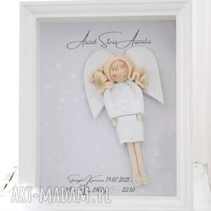 handmade pokoik dziecka anioł opiekuńczości elegancka metryczka