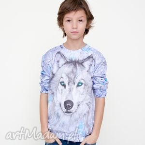 ręcznie wykonane bluza dla dzieci z wizerunkiem wilka