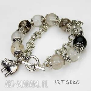 handmade kwarce III bransoletka b104