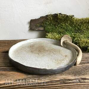 handmade ceramika talerzyk ceramiczny - grzyb