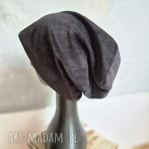 czapka czarna uniwersalna smerfetka na podszewce szyta ręcznie świetna