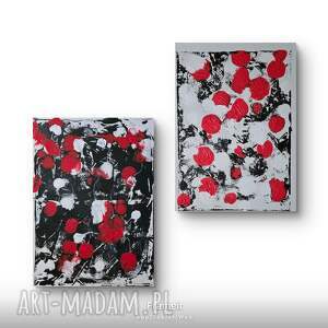 Kompozycja maki abstrakcyjnie plotno, 75x55x1 cm, obraz krajobraz