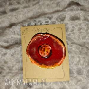 Prezent broszka ceramiczna kwiat, biżuteria