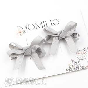 do kokardki Luna jasnoszare, spinki do włosów