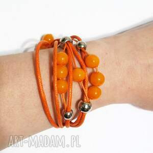 bransoletka - pomarańcza sznurki, sznurkowa dla niej mamy prezent