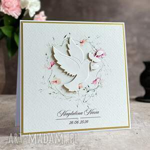 Personalizowana kartka na chrzest w ozdobnej kopercie 73