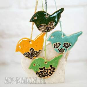 handmade pomysł na prezenty świąteczne komplet 3 leśnych ptaszków