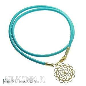 handmade poplavsky mint & gold flower