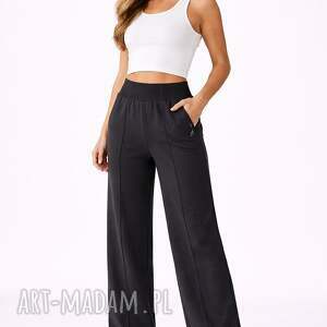 spodnie damskie - mila czarne bluzka wiazana z kantką