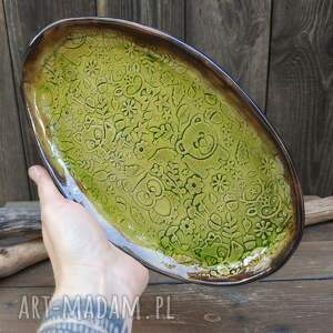 ceramiczna patera - leśne opowieści c869 ceramika na prezent, las zwierzęta