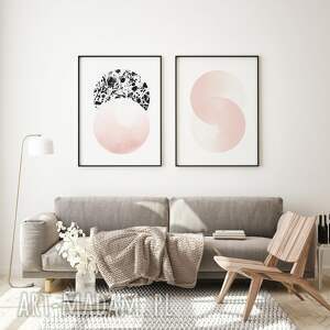 marble pink - zestaw plakatów 30x40 cm, marmur różowe plakaty, plakat