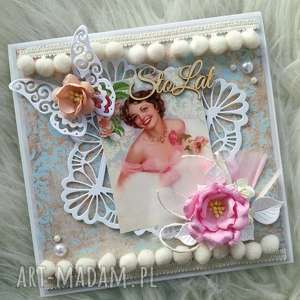 scrapbooking kartki kartka urodzinowa/imieninowa, życzenia