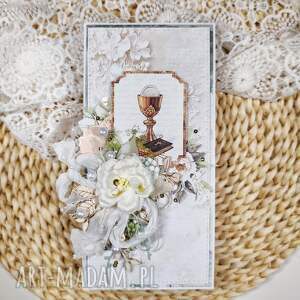 Prezent Kartka komunijna, elegancka, komunia - święta