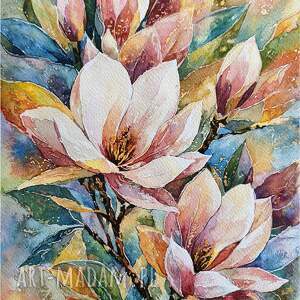 Magnolie - oryginalna akwarela 24 x 32 cm