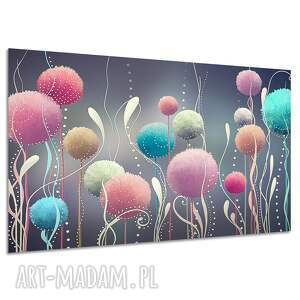 Kolorowy obraz na płótnie z dmuchawcami 120x80 cm