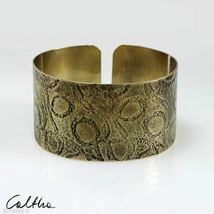 caltha pętle - mosiężna bransoletka 190111-04, bransoletka, szeroka