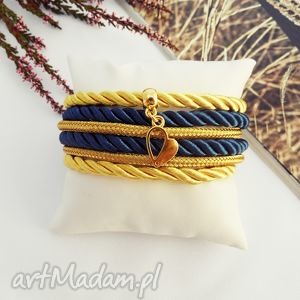 handmade navy blue and gold