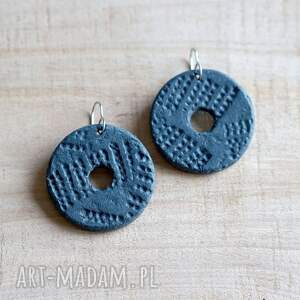 artystyczne kolczyki koła, biżuteria artystyczna, prezent dla żony
