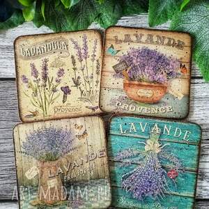 Dekoracyjne podkładki Lawenda decoupage, shabby chic