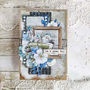 Akwarela - kartka on a name day (elegancka kartka, na imieniny, z życzeniami)