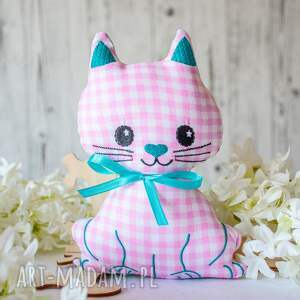 kotek psotek - eliza - 19 cm, kiciuś zabawka, przytulanka, haftowana