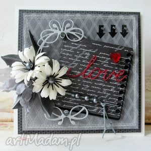 ręcznie zrobione scrapbooking kartki love