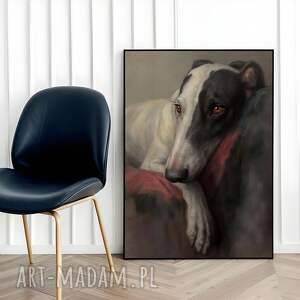 plakat stylowy pies vintage - format 61x91 cm salonu