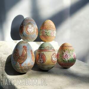 jajka wielkanocne zestaw 5 sztuk pisanki, klasyka, retro