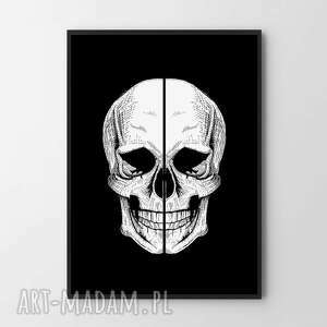 plakat obraz black skull A4 - 21 0x29 7cm, czaszka, nowoczesny, wnętrze