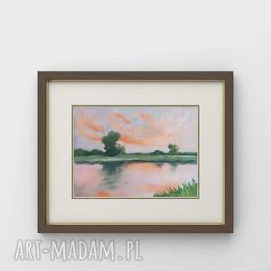 pejzaż - praca formatu 18/24 cm pastele suche