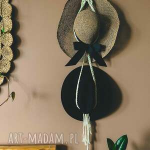 handmade wieszaki wieszak na kapelusz uchwyt podwójny pionowy makrama