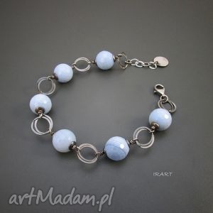 handmade bransoletka z kul chalcedonu