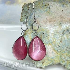 Kolczyki krople w odcieniu perłowego różu Ayliz e38/47