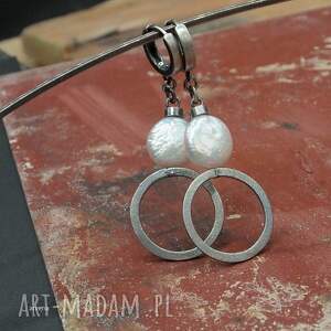 Biwa 02, perły, wiszące, modne kolczyki