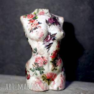 handmade dekoracje różana dziewczyna duża rzeźba z gipsu wys. 14,2