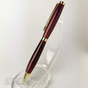 ręcznie wykonane długopis z drewna stabilizowanego - purpurowy