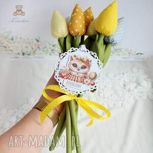 tulipany prezent dla nauczyciela na zakończenie roku szkolnego żółty gotowe
